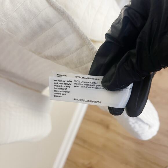 New Eileen Fisher Soft White High Collar Long Blazer Jacket Medium Petite - Picture 8 of 8